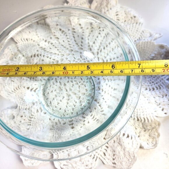 Pyrex Bowl Blue Tint 1 Quart Tempered Glass Bowl Dish 950 ml Microwave Safe - Picture 6 of 7